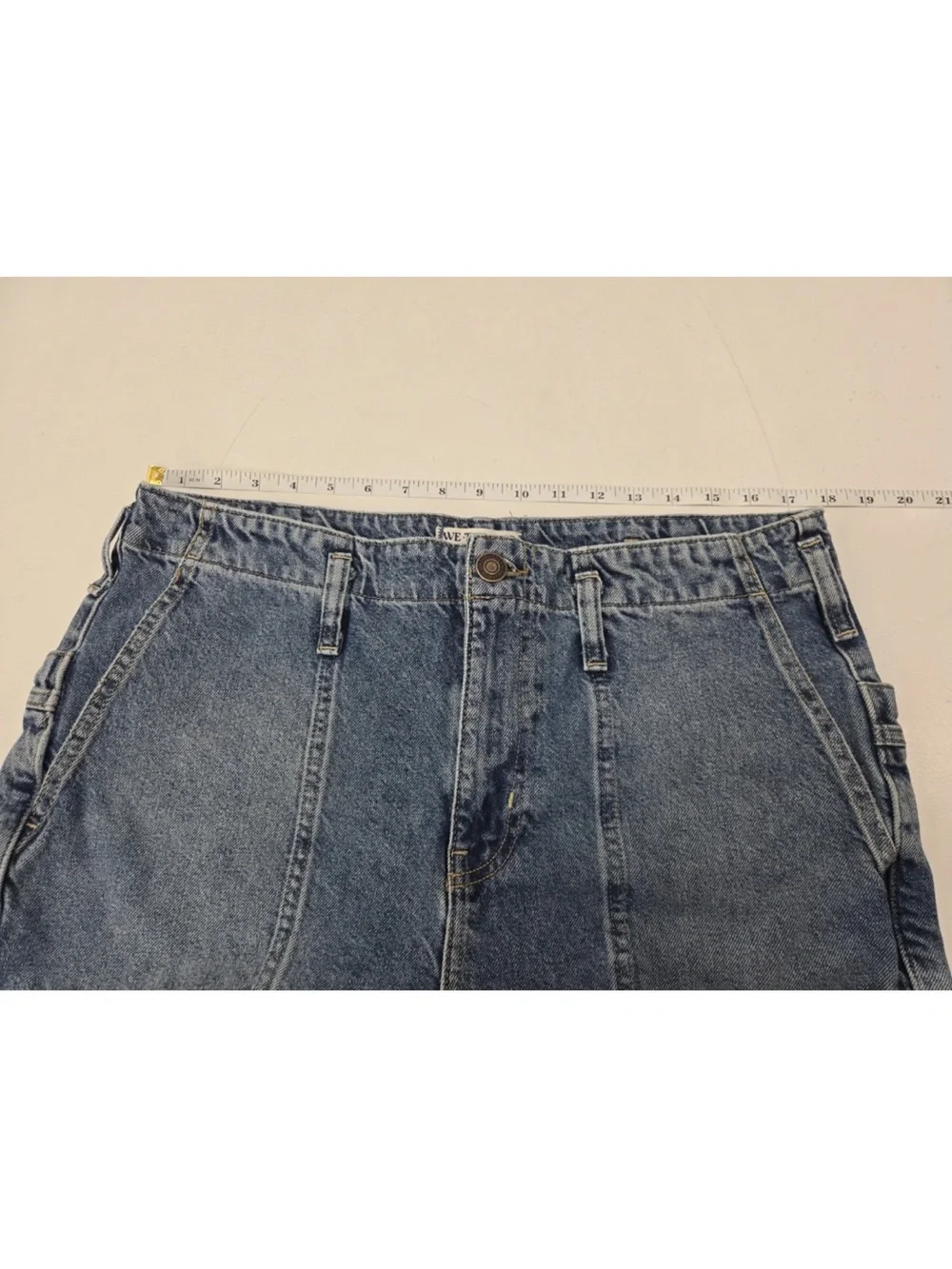 Free People We The Free Major Leagues Mid-Rise Cuffed Jeans Carpenter Size 32